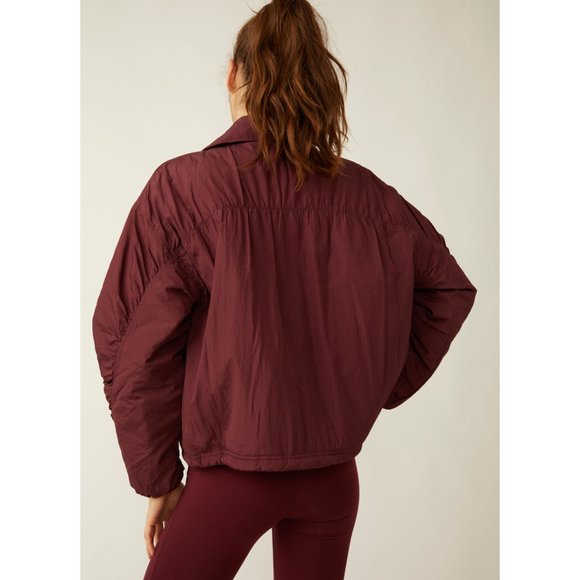 NWT FP Movement by Free People Burgundy Jacket Women’s size Medium PrimaLoft - Picture 5 of 10